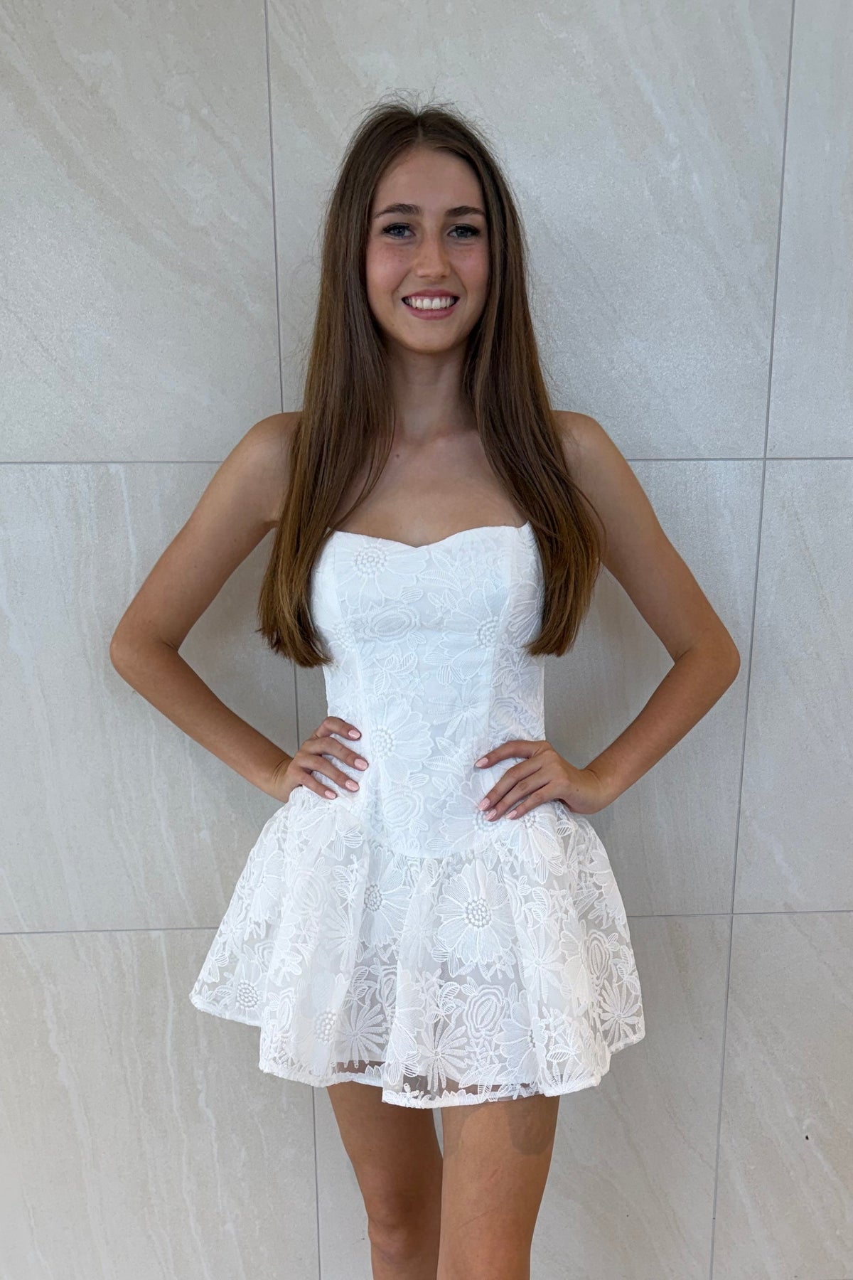 Lennon Mini Dress - White