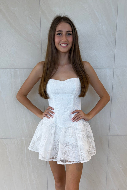 Lennon Mini Dress - White