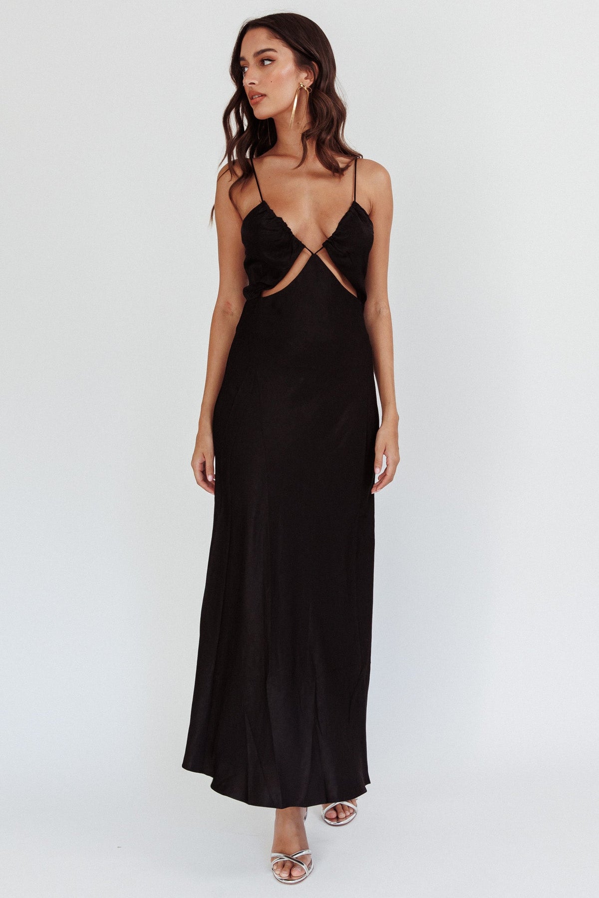 Casa Nova Cut-Out String Dress Black