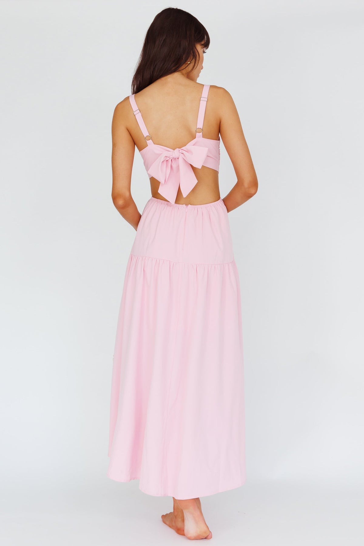 Kassi Gathered Bodice Maxi Dress Blush