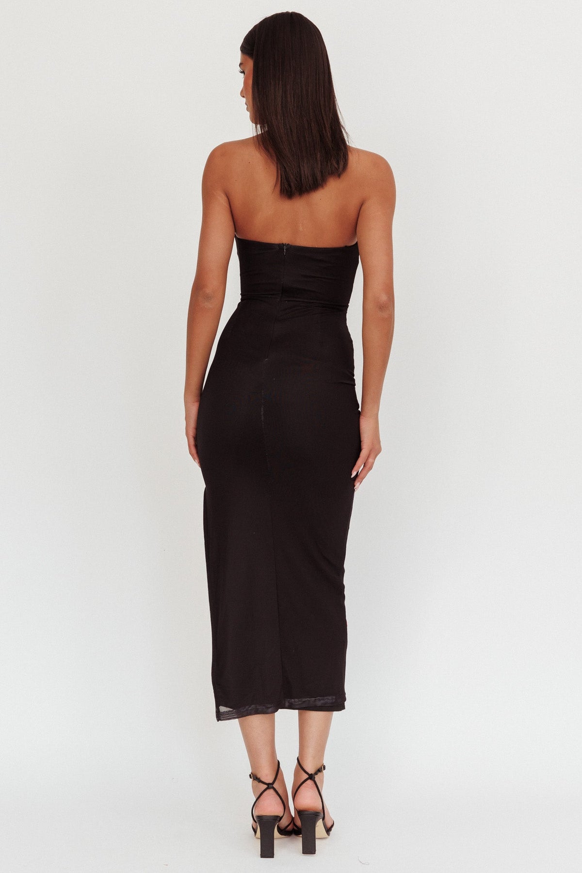 Silah Twist Bodice Maxi Dress Hibiscus Black