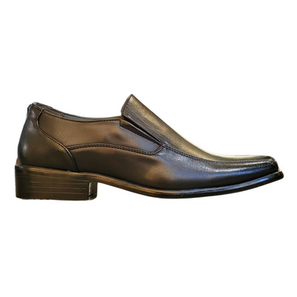 Alberto Fellini Joe Men's Black Square Toe Slip-On Dress Shoes