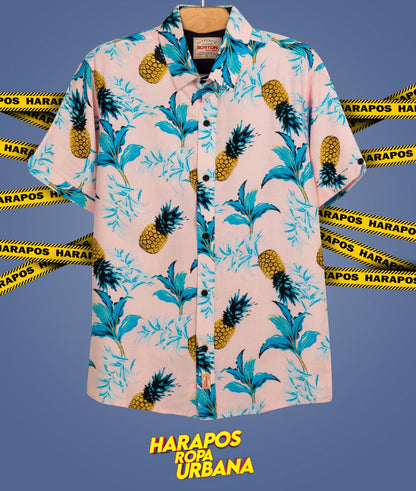 Camisa burton rosada con piñas