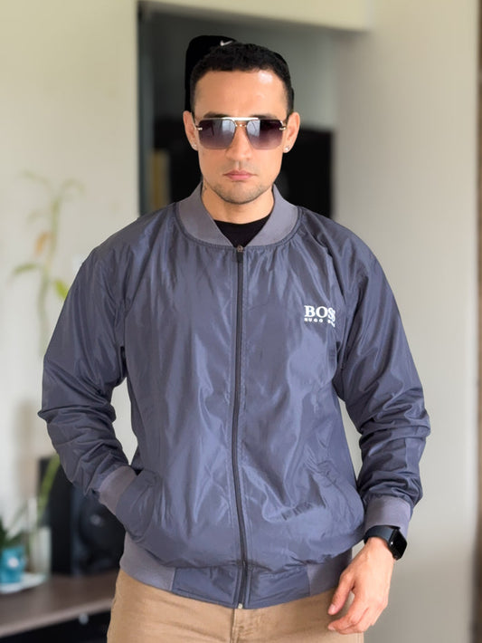 Chaqueta Bomber Jacket Premium HUGO BOSS Basica color Gris