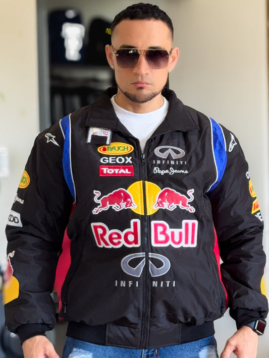Chaqueta de competicion Formula 1 Escuderia Redbull Negro