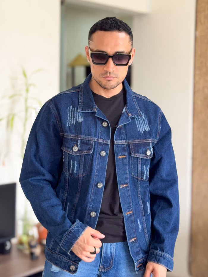 Chaqueta jean club black azul basico