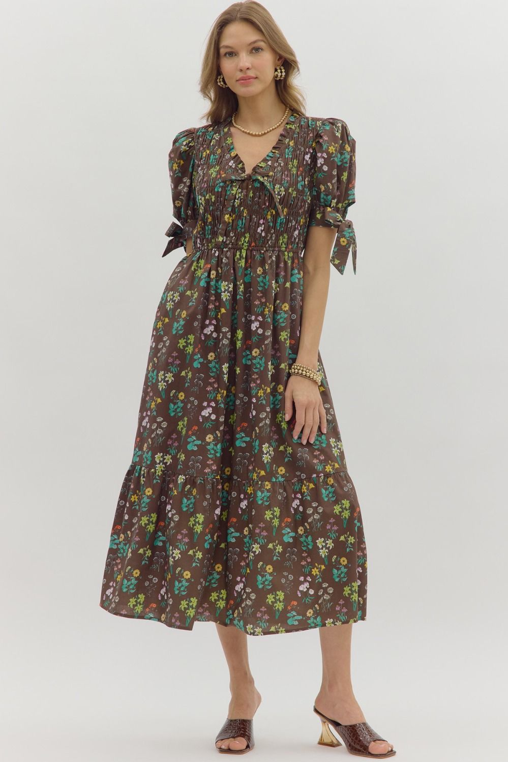 Greer Floral Midi Dress