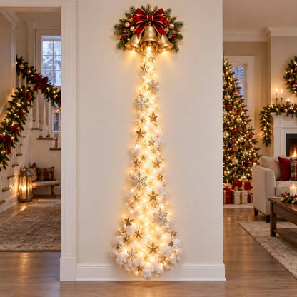 🎄 Christmas Magic Trail Wall Light – Glowing Santa & Holiday Scene Wall Decoration