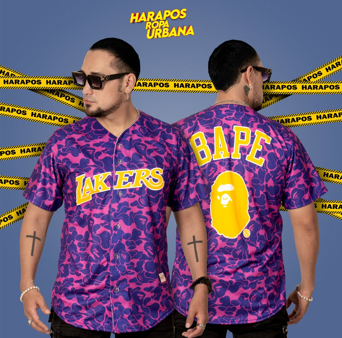 Jersey lakers bape lila camuflado