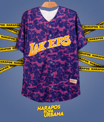 Jersey lakers bape lila camuflado