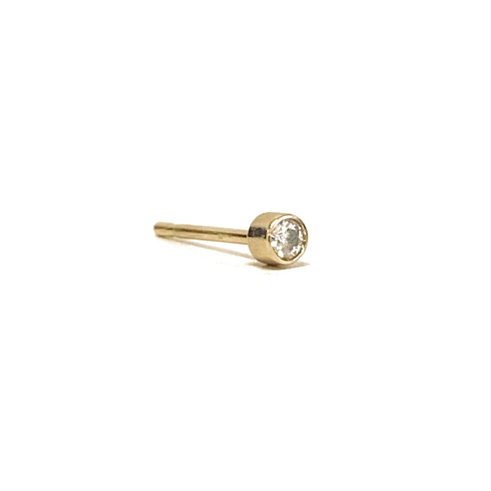 Mini Diamond Bezel Stud