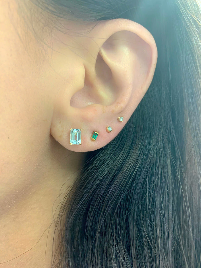 Mini Diamond Bezel Stud