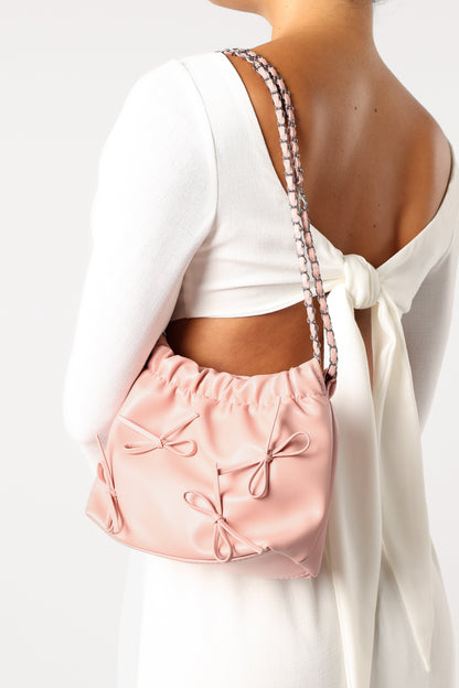 Bennet Bow Statement Bag - Pink