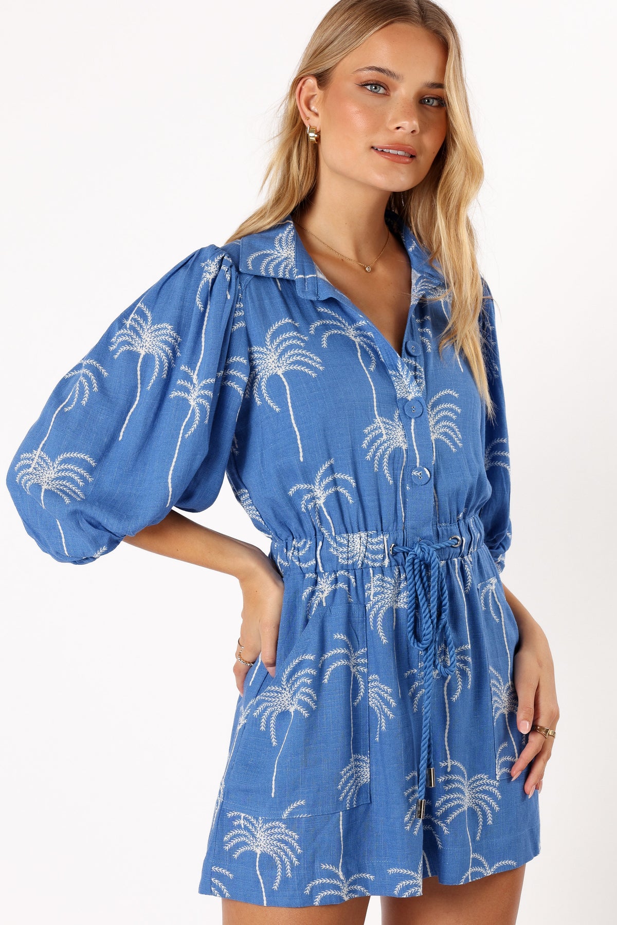 Gina Romper - Blue Print
