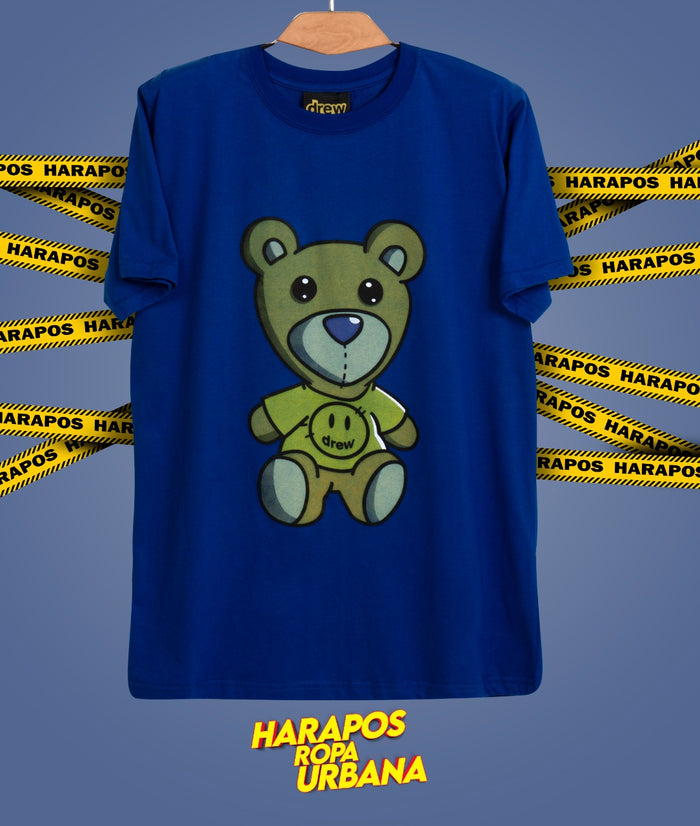 Polera drew azul con oso