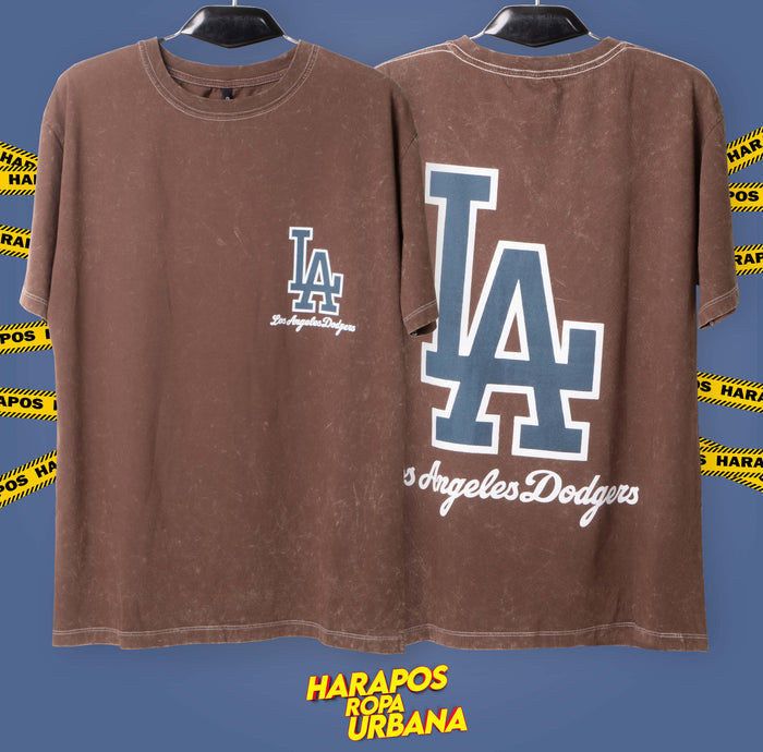Polera los angeles cafe prelavado