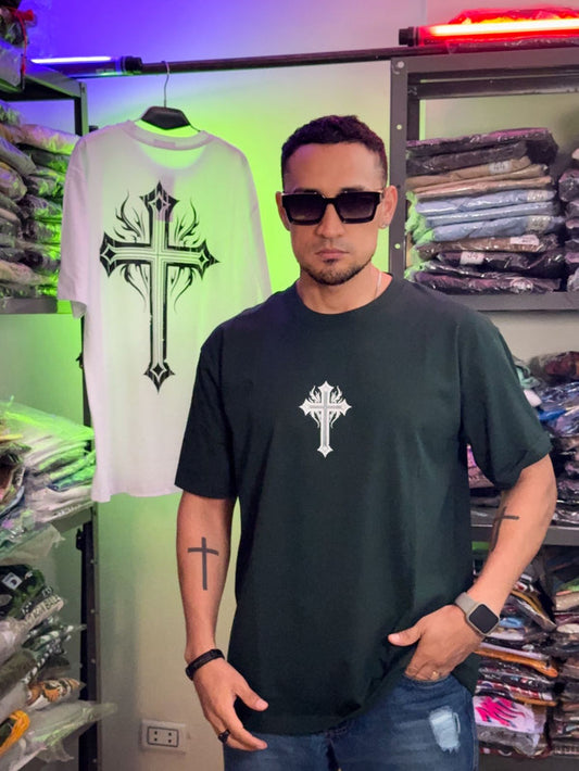 Polera Q7WAY cruz verde