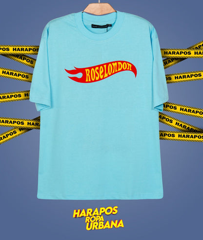 Polera rose london oversize hotwheels celeste