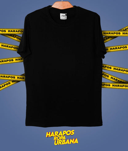 Polera zara basica negro