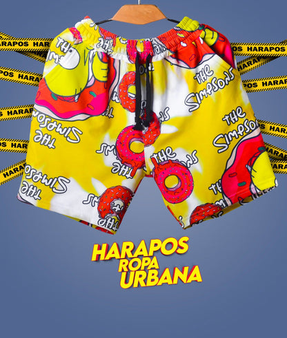 Short simpsons amarillo rosquillas