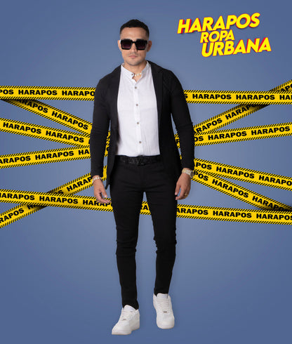 Smoking blazer y pantalon negro entero