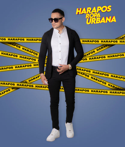 Smoking blazer y pantalon negro entero