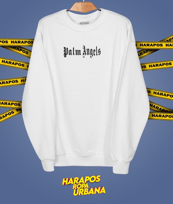 Sudadera Palm Angels blanca diseño atras